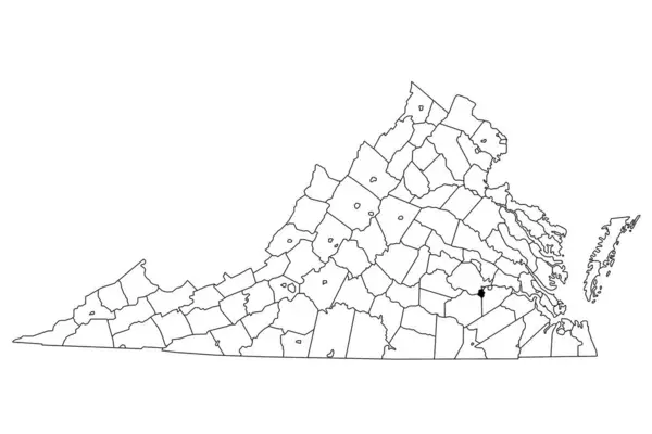 stock image Petersburg independent city location highlighted by black color on Virginia state map, United States, usa, us