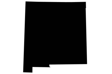 New Mexico eyaletinin idari haritası. Biz. 