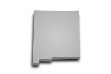 New Mexico eyaletinin renkli 3d haritası. Amerika Birleşik Devletleri, ABD, Birleşik Devletler