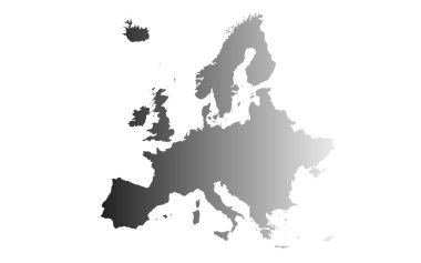 Sunumlar, posterler, bilgi grafikleri, web sitesi, planlar, geçmiş, eğitim, dünya çapında seyahat, raporlar için hazırlanan renkli Avrupa haritası.