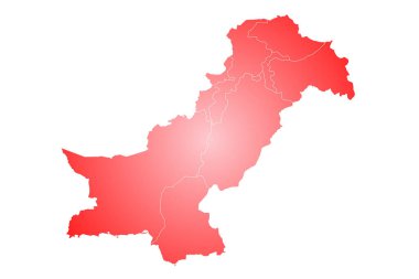 Pakistan administrative map. province map of Pakistan, blank Map, empty map of Pakistan. pak, pk  clipart