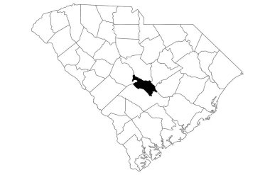 Map of Calhoun County in South Carolina state on white background. single County map highlighted by black colour on South Carolina map. UNITED STATES, US clipart