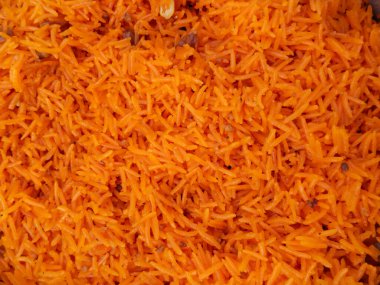 Jarda tatlı pirinç tarifi, Müslümanlar geleneksel yemek. Zarda Tatlı Pirinç Bangladeş Tarifleri, Ünlü Bangladeş, Pakistanlı ve Hint Tatlı Pirinci