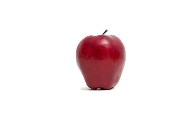 Fresh Red Apple Isolated White Backgrund — Stock Photo, Image