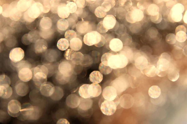 Golden Abstract Bokeh Light Effect Background — Photo