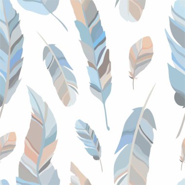 Pastel renklerde kusursuz boho tüyü deseni