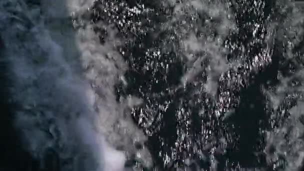 Bow White Yacht Cuts Waves Sea Slow Motion — Vídeo de stock