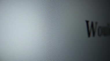 Would you like to. Moving text on a computer monitor close-up