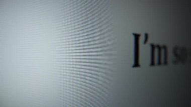 I m so sorry to hear that. Moving text on a computer monitor close-up