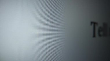 Tell me about it. Moving text on a computer monitor close-up