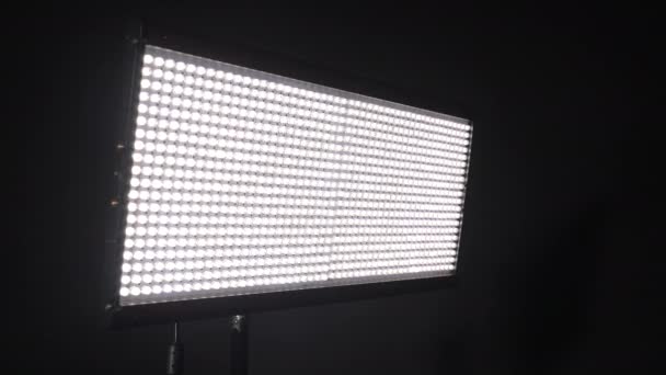 Led Panel Many Luminous Diodes Dolly Shot Daylight 5500K — Stock videók