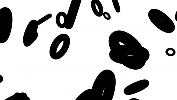 Animation Transition Vidéo Noir Blanc Des Particules Mouvement — Video