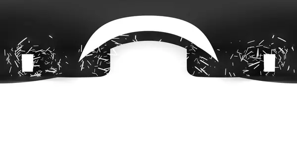 Yansımalı VR 360 stüdyo panoraması. Stüdyo ışığı olan bir odanın 3D Hdri animasyonu