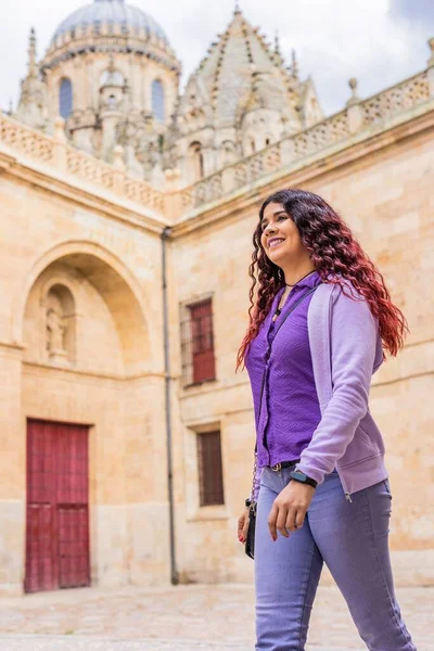 Oude Salamanca Castilië Leon Oude Stad Jonge Vriendelijke Gelukkige Vakantie — Stockfoto