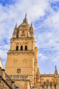 Avrupa 'nın ünlü seyahat yeri. UNESCO Dünya Mirası Alanı. Castilla 'daki eski tarihi anıt. Yeni Salamanca katedralinin katedrali. 