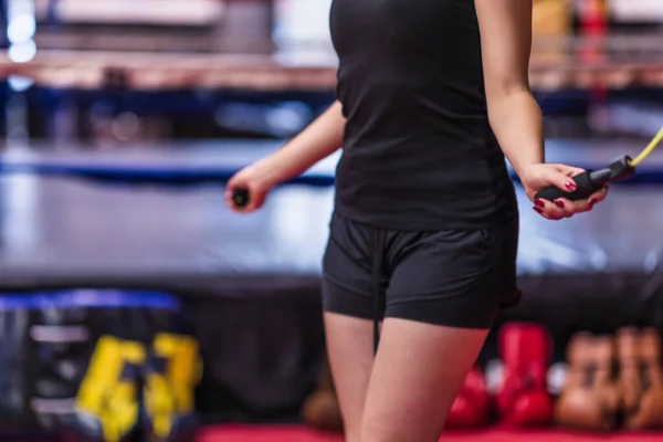 Kampfkünste Kämpfer Beim Üben Und Ring Fit Und Workout Für — Stockfoto
