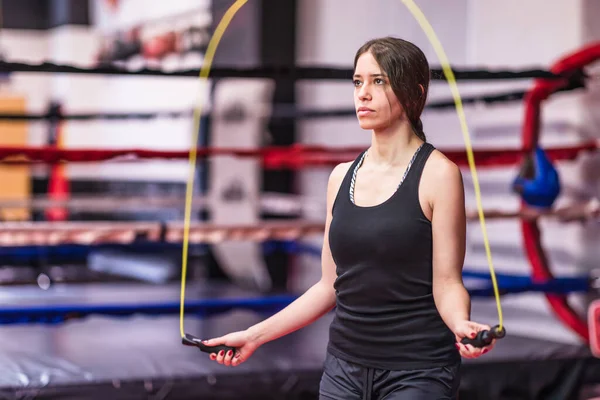 Martial Arts Vechter Oefenen Oefenen Ring Fit Workout Voor Mma — Stockfoto