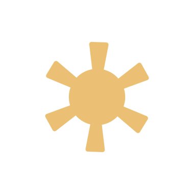 Işınlı şirin çizgi film güneşi. Gökyüzü nesnesi. Doodle sanatı. İzole edilmiş düz vektör çizimi. Basit bir el çizimi klipsi. Tasarım elemanı. Doğa ve hava durumu.