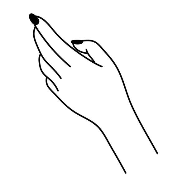 Prosta Liniowa Ikona Kobiecej Ręki Piękna Minimalistyczna Ilustracja Wektora Odizolowana — Wektor stockowy
