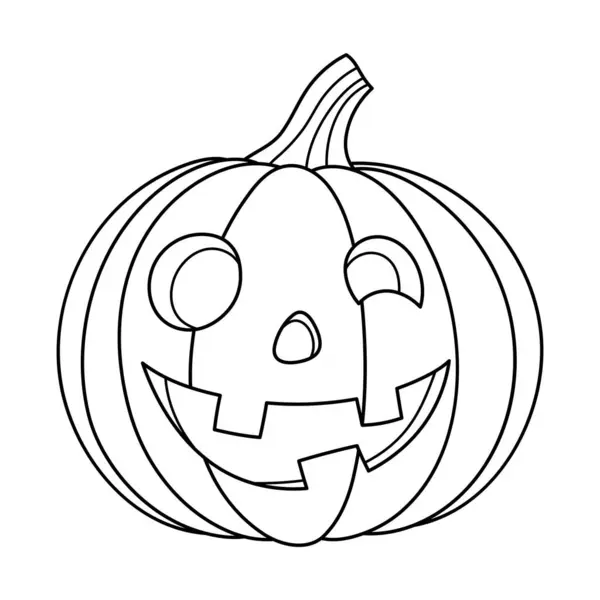 Joyeux Halloween Jack Lantern Citrouille Illustration Dessinée Main Personnage Fantasmagorique — Image vectorielle