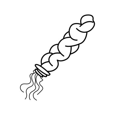 Gürcistan peyniri Chechil basit doğrusal vektör çizimi