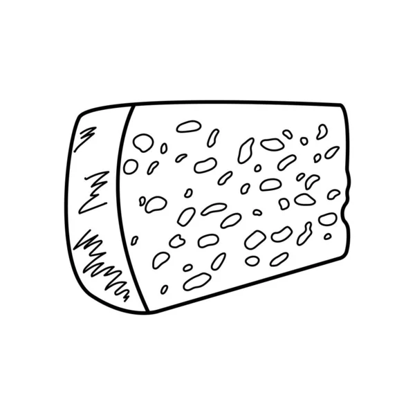 チーズシンプルなリニアベクターイラスト — ストックベクタ