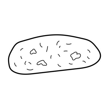 Peynir parçası basit doğrusal vektör çizimi