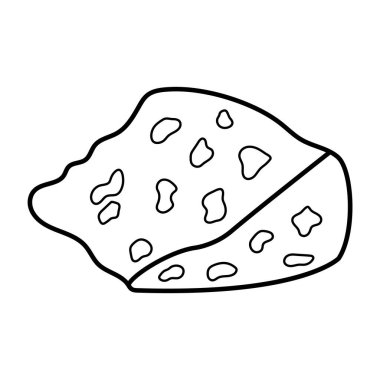 Peynir parçası basit doğrusal vektör çizimi