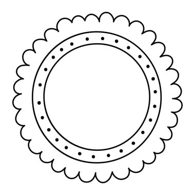 Basit vintage el çizimi çerçeve veya sınır