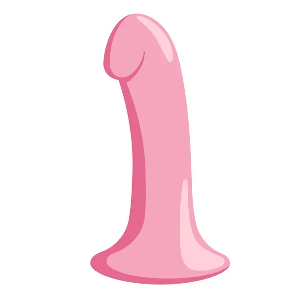 Cute dildo. Sex toy for women and men. Vector flat illustration.