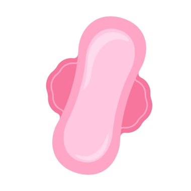 Regl pedi. Kadınların özel hijyen malzemesi. Basit vektör düz resimleme.