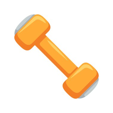 Küçük dambıllar. Spor malzemeleri. Basit düz resimleme.