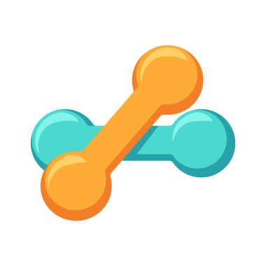 Küçük dambıllar. Spor malzemeleri. Basit düz resimleme.