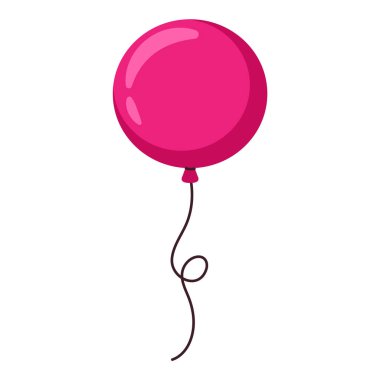 Şirin parlak balon. En iyi doğum günü hediyesi. Çizgi film düz çizimi