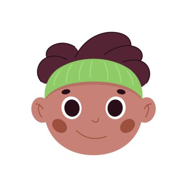 Genç bir atletin karikatür portresi. Koşucu ya da fitness eğitmeni