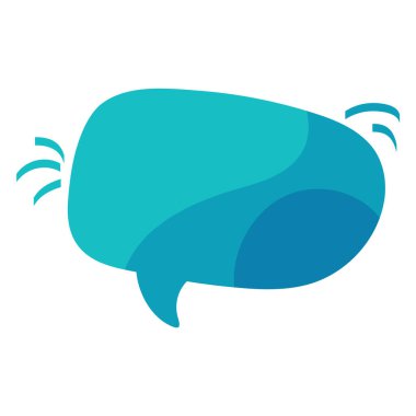 Konuşma balonu. Düşünce bulutu. Kopyalama alanı ile konuşma balonu. Tasarım ögesi