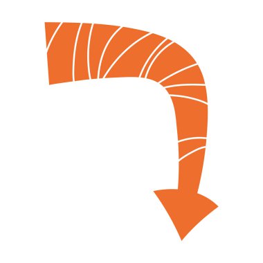 Çizgili turuncu ok veya işaretleyici dinamik ağ tasarımları, bilgi grafikleri, sunumlar yaratmak için