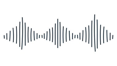 Basit el çizimi ses dalgaları simgesi, yayın ve medya ile ilgili tasarımlar için mükemmel.