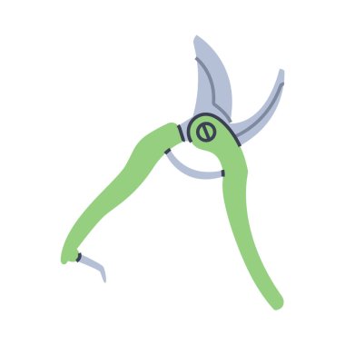 Bitki ayırıcıları. Bahçe aletleri. Bahar ve yaz tasarımları için düz grafik ögesi.