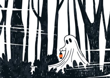 Grunge ve yeraltı tarzında mistik ve kaprisli bir poster. Cadılar Bayramı ve ürkütücü sanat