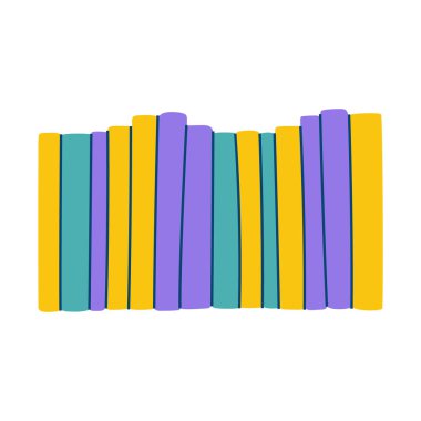 Kitap satırlarının tasviri. Eğitim ve öğrenme tasarımları için ideal.