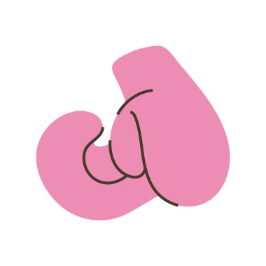 Canlı pembe boks eldivenleri, dövüş sporları için ekipmanlar. Asgari klip sanatı