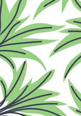 Renkli soyut botanik posteri, ev dekorasyonu veya çiçekçi iç tasarımı için ideal