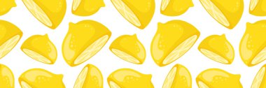 Limonlu, sulu, pürüzsüz bir desen. Yaz arkaplanı, yiyecek ambalajı, kumaş baskıları için.