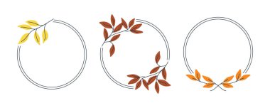 Sonbahar yaprak çember çerçeveleri, sonbahar davetiyeleri, logolar veya mevsimsel tasarımlar için idealdir.