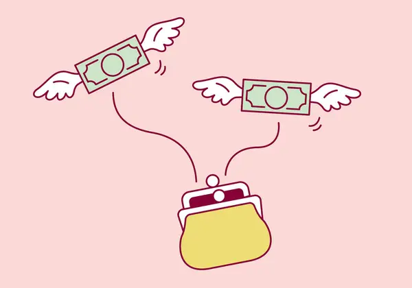 açık cüzdanın vektör illüstrasyonuName