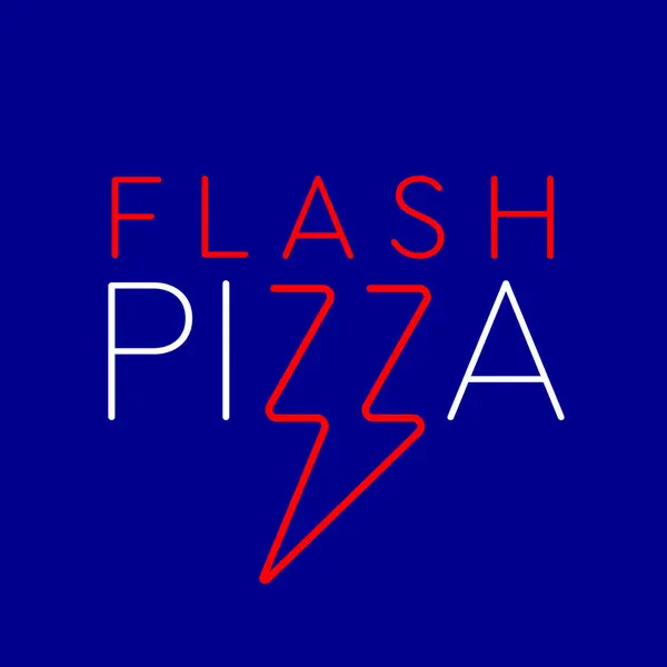 Flash pizza logo vektör şablonu