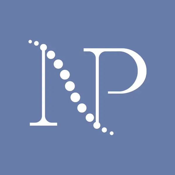 NP, PN, N, P Soyut Logo Monogramı Noktalı satır ile harfi girin