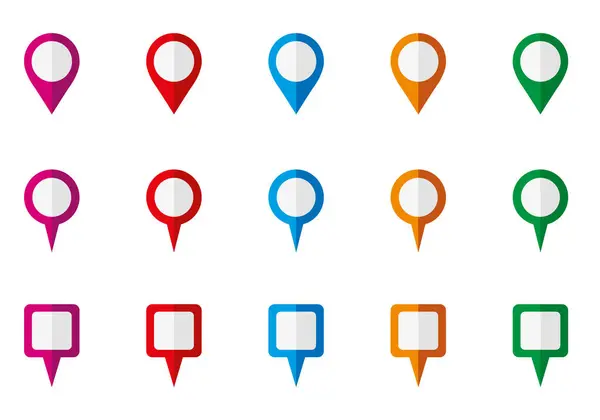 Nokta haritası ögeleri vektör illüstrasyonunu ayarla