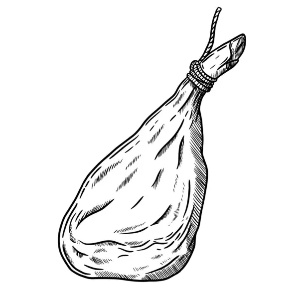 Elle çizilmiş jambon, domuz budu, restoran aperatifi, İspanyol yemeği.